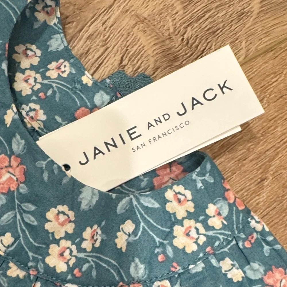 Janie and Jack Floral Diaper Cover - Teal and Pink